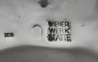 A Vienna Secessionist Silver and Onyx-Inset Bowl, Likely Executed by Naum Slutzky for Wiener Werkstatte, Vienna, Circa 1915, of oval fo