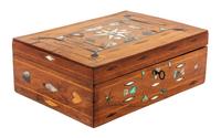 An Abalone Inlaid Workbox Width 10 1/2 inches. — 19TH CENTURY