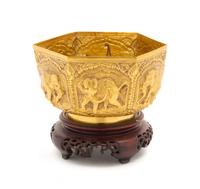 A Thai Copper Bowl Diameter 4 3/4 inches.