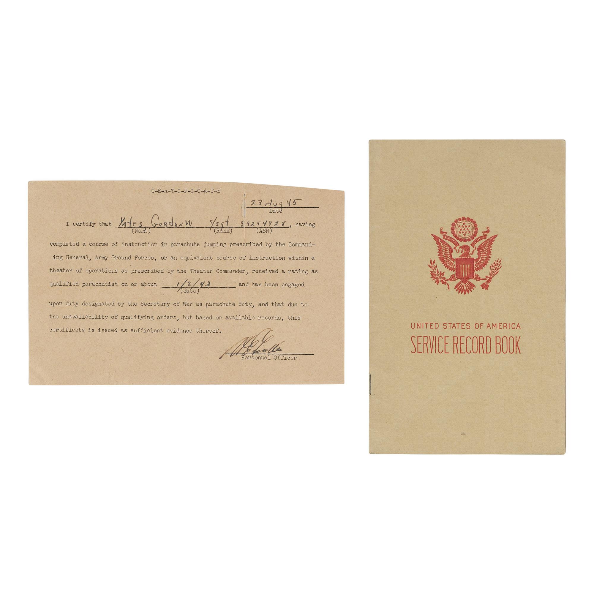 World War II Service Archive of 101st Airborne Gordon W. Yates