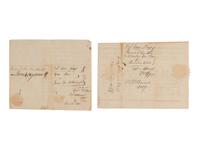 [BUREN, MARTIN VAN (1782-1862)]. 2 legal documents including an ADS by Van Buren as an attorney. 1808-1809.