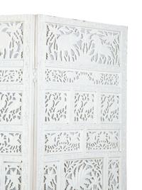 An Indian White Painted Three-Panel Floor Screen — 20TH CENTURY