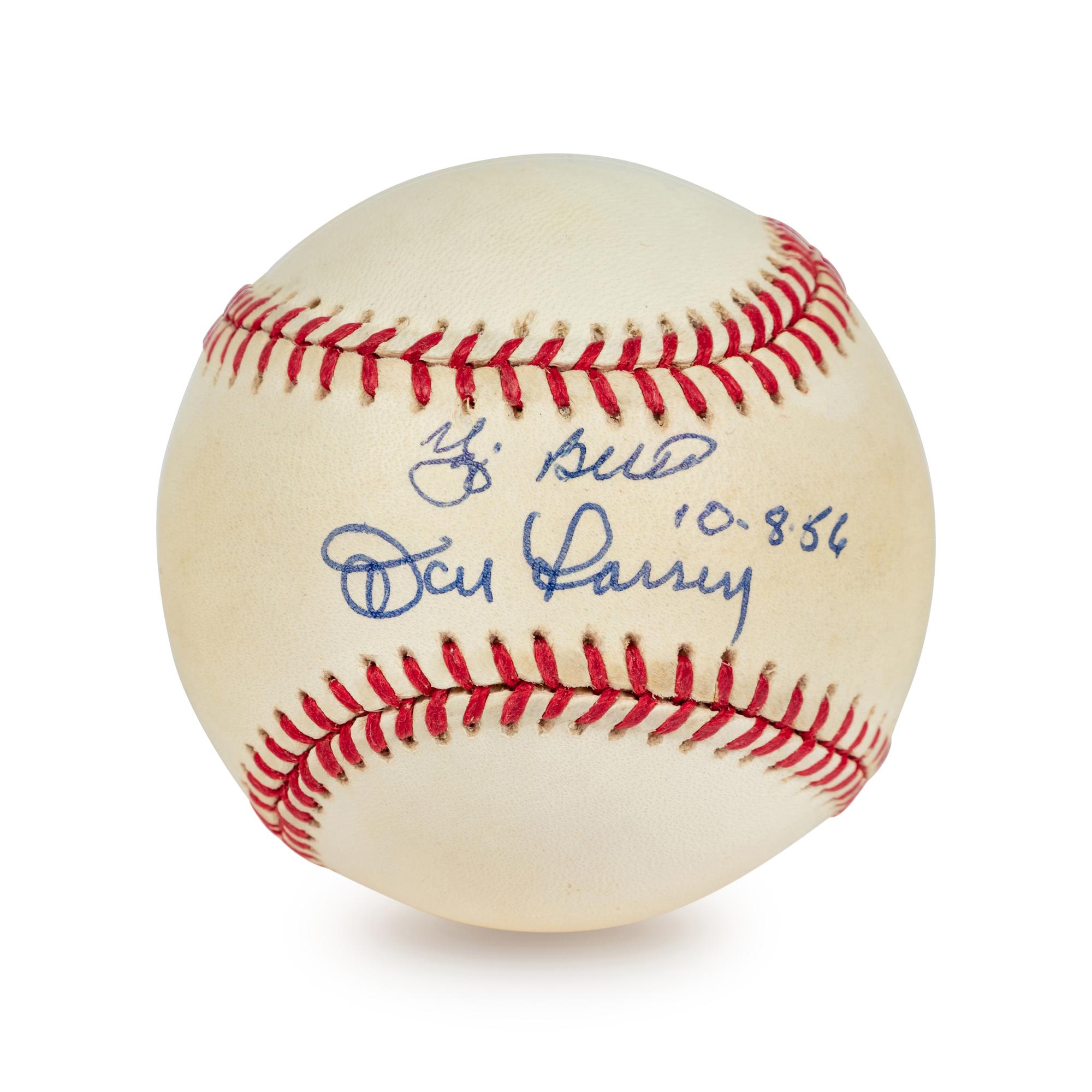A Yogi Berra, Don Larsen 10-8-56 World Series Perfect Game Signed Autograph Baseball (Beckett Authentication Services BAS Certified),