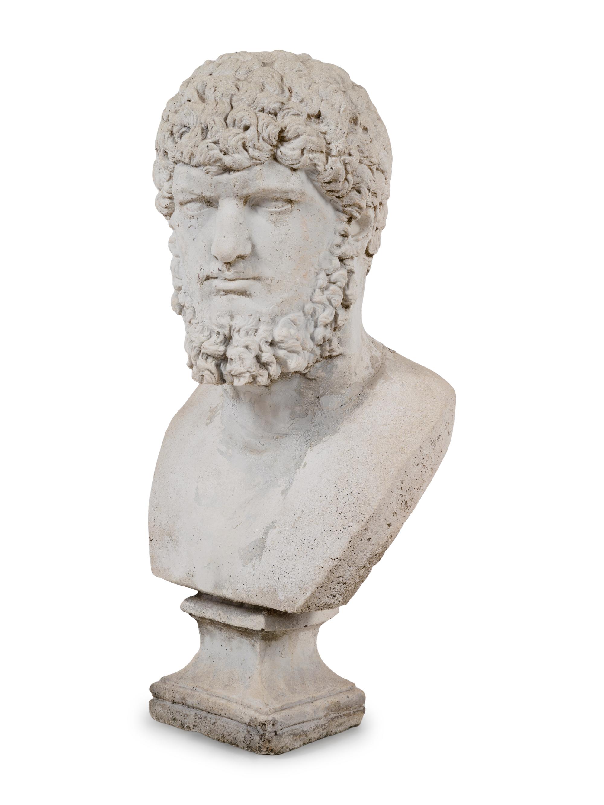A Plaster Portrait Bust of Lucius Verus After the Antique