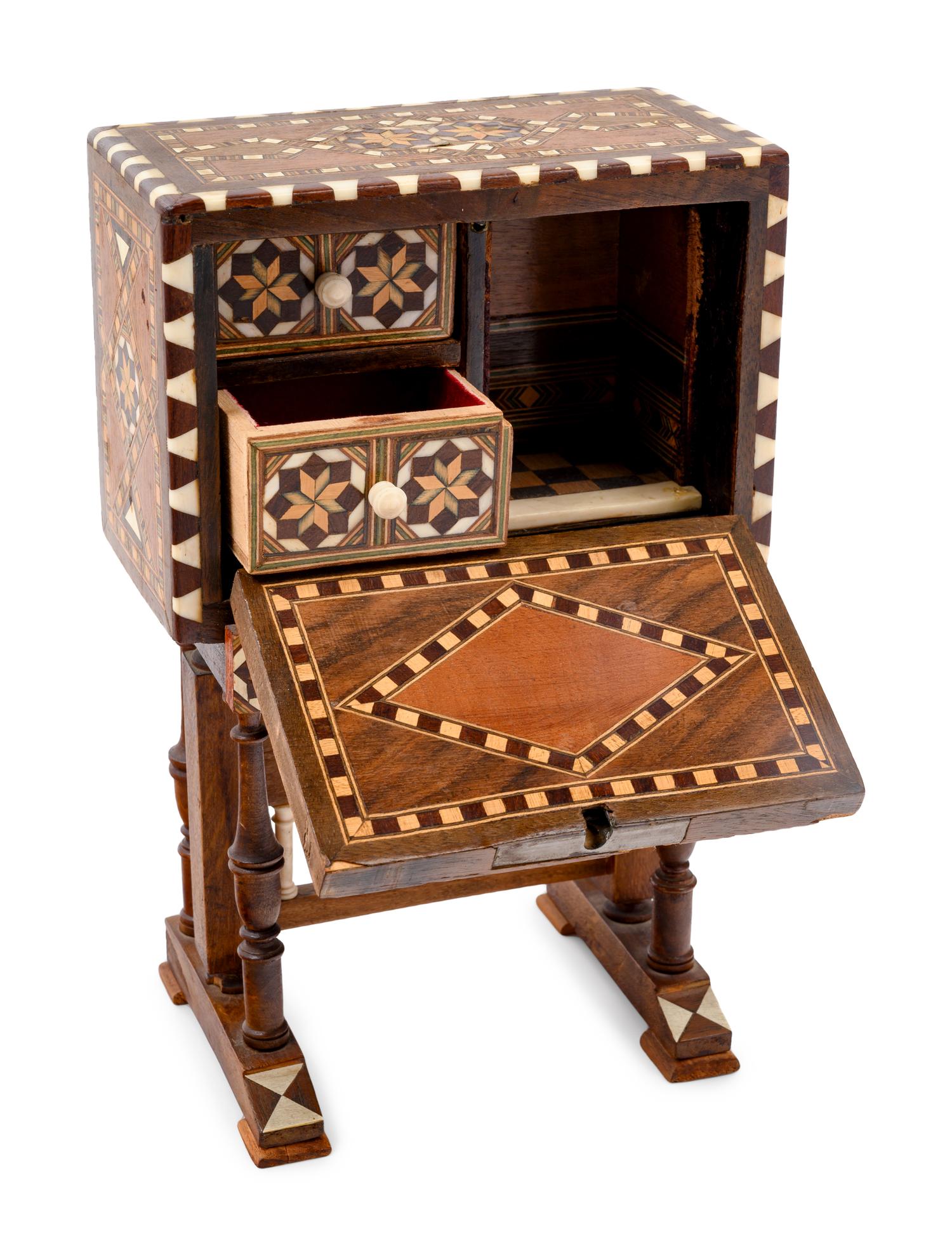 A Miniature Marquetry Vargueño