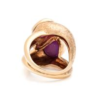 YELLOW GOLD AND STAR SAPPHIRE RING