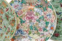 Four Chinese Famille Rose Porcelain Plates
