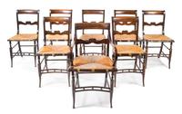 A Set of Eight Federal Painted Dining Chairs Height 34 inches. — CIRCA 1800