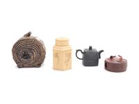 Four Chinese Yixing Pottery Teapots