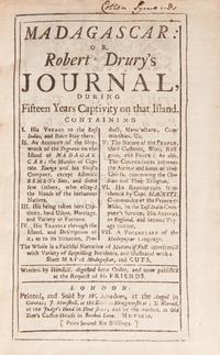 [Literature] [Defoe, Daniel] Drury, Robert. Madagascar: Or, Robert Drury's Journal, During Fifteen Years Captivity on that Island...
