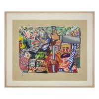 Red Grooms (American, b. 1937) — Saskia Down the Metro (from New York, New York ), 1983