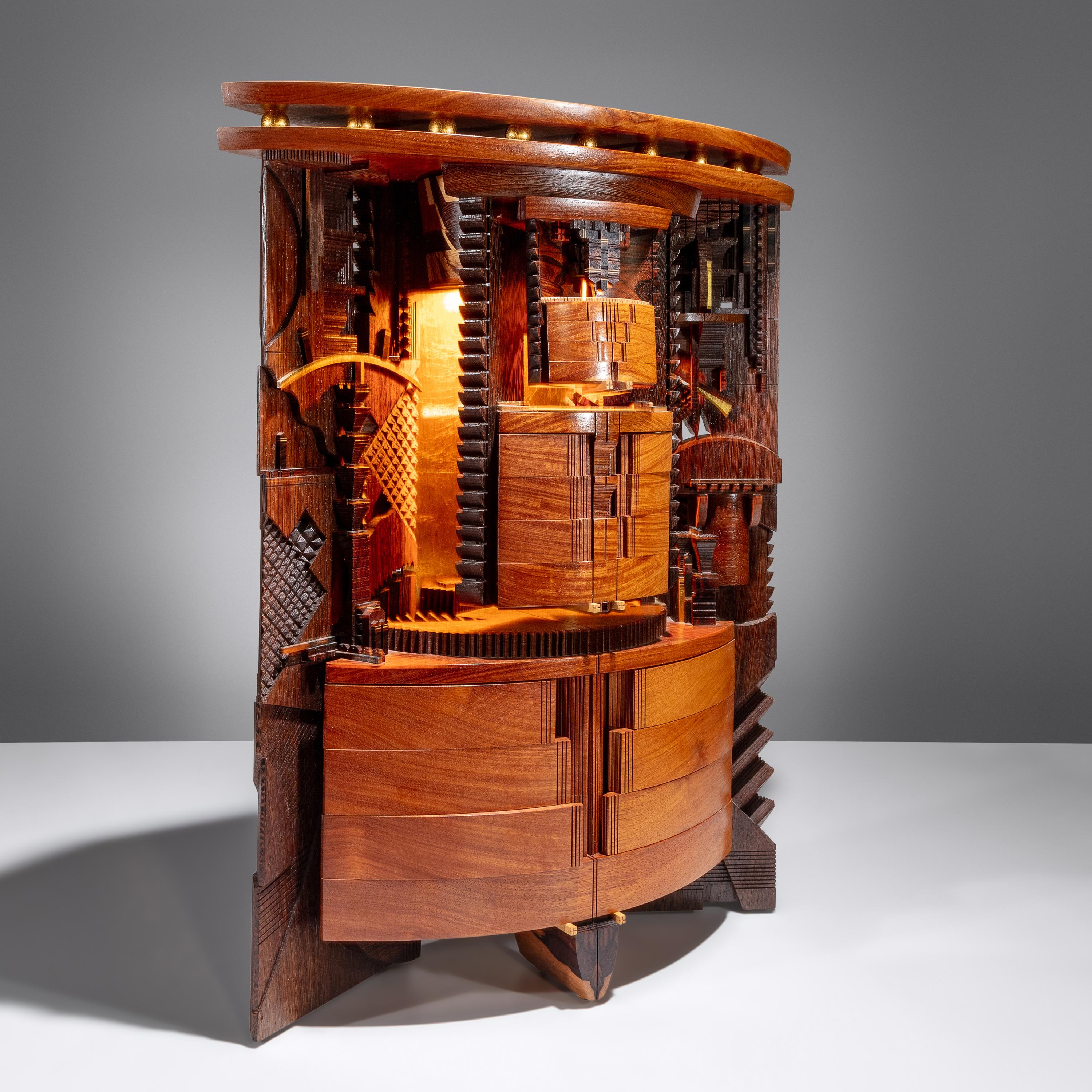 Po Shun Leong (English, b. 1941) — Architectural Wood Cabinet, 1994