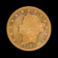 A United States 1867 Liberty Head $20 Gold Coin