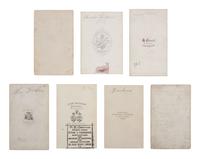 DICKENS, Charles (1812-1870). A group of 8 cartes de visite and an Autograph Sentiment Signed ("Charles Dickens").