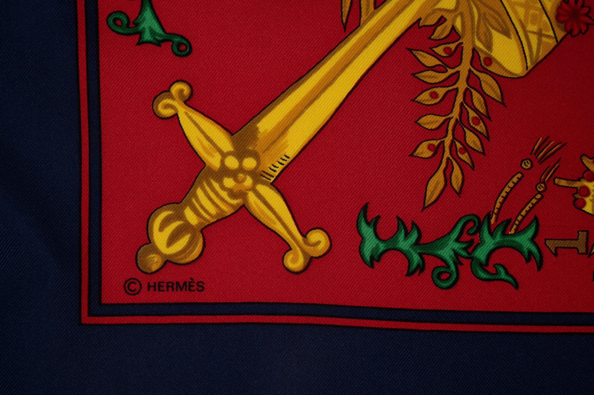 Three Hermès 90cm Silk Scarves