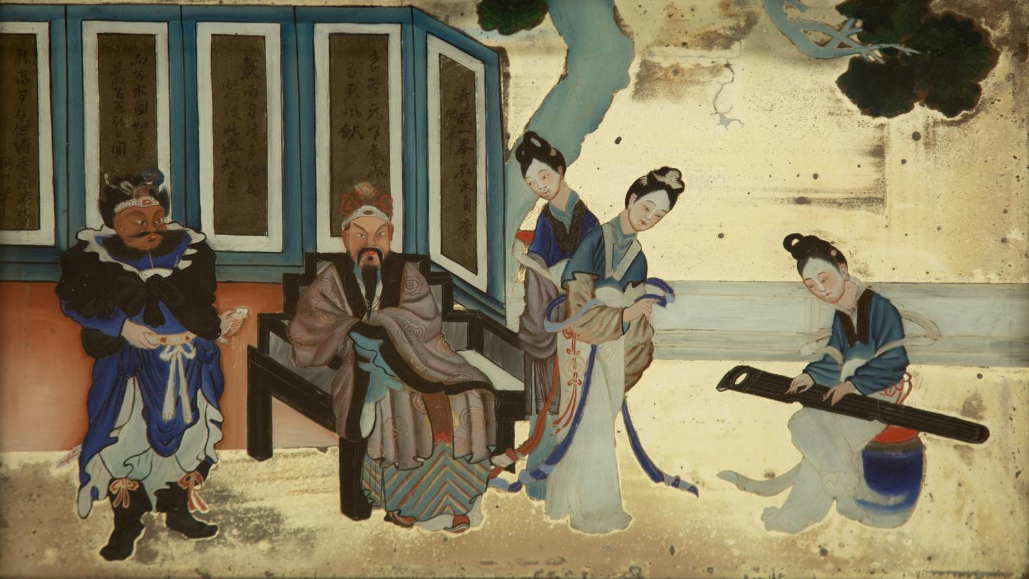 A Chinese Reverse Painting on Glass