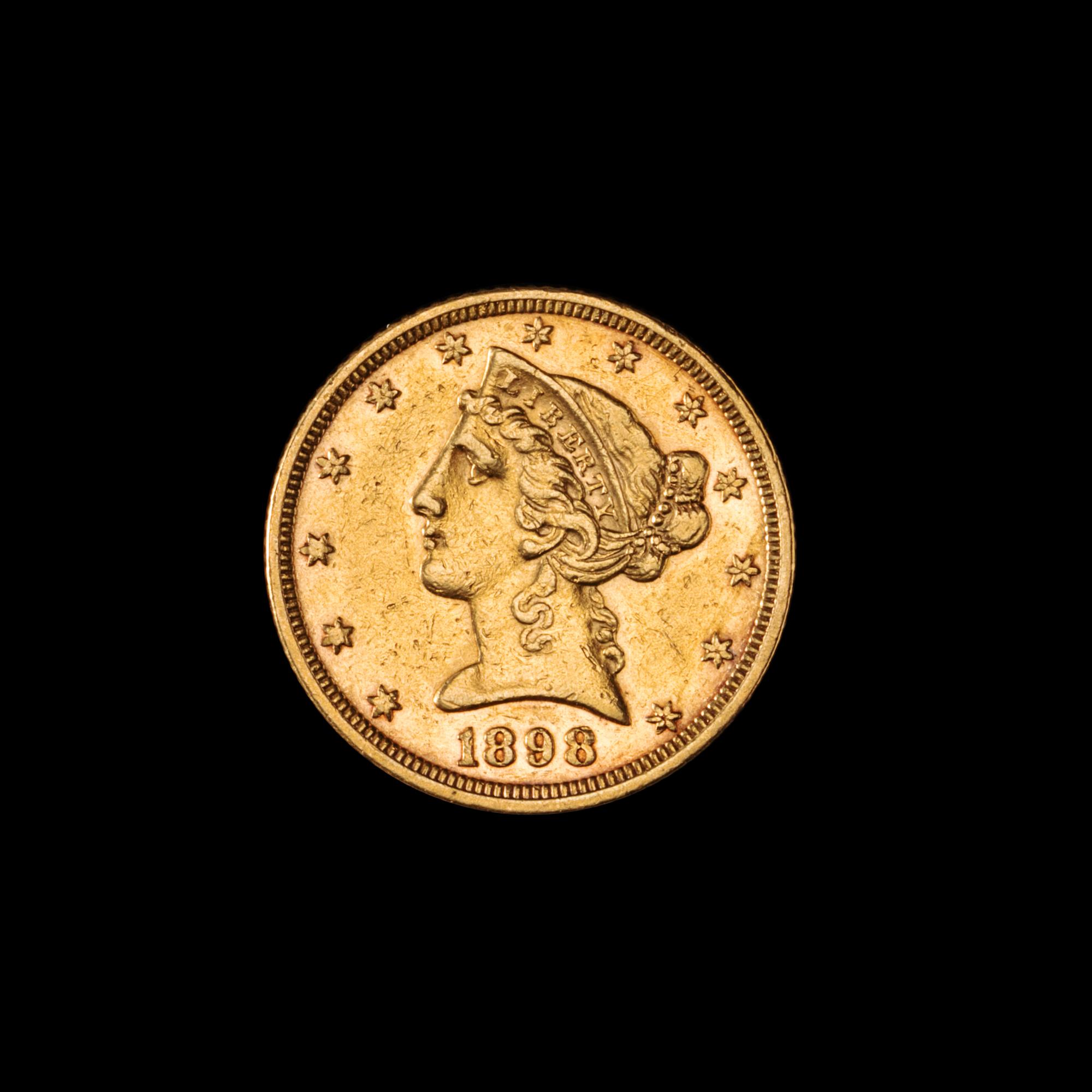 A United States 1898 Liberty Head $5 Gold Coin