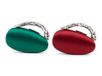 Two Pairs of Manolo Blahnik Satin Heels and Two Matching Clutches