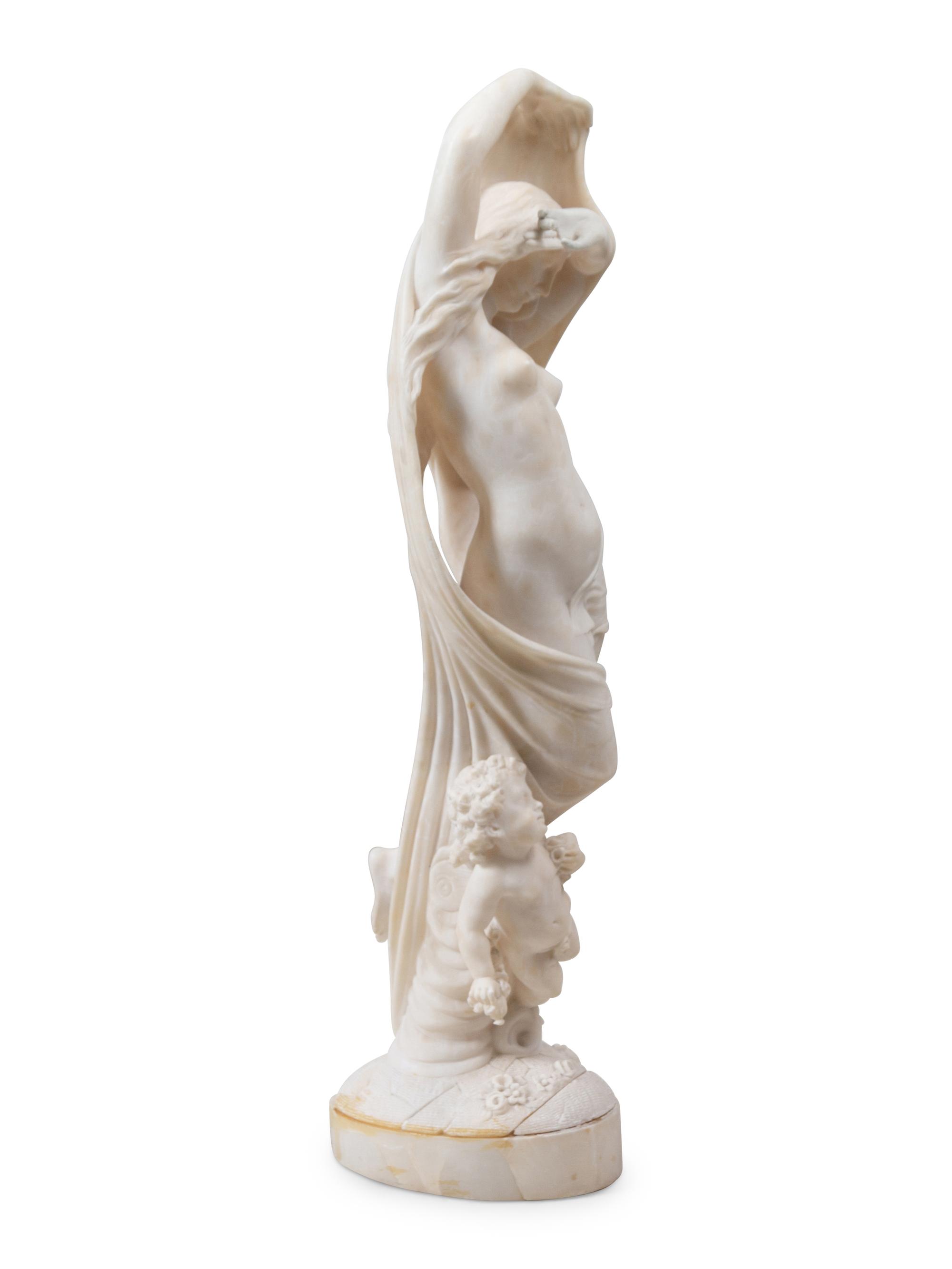 An Italian Alabaster Figural Group