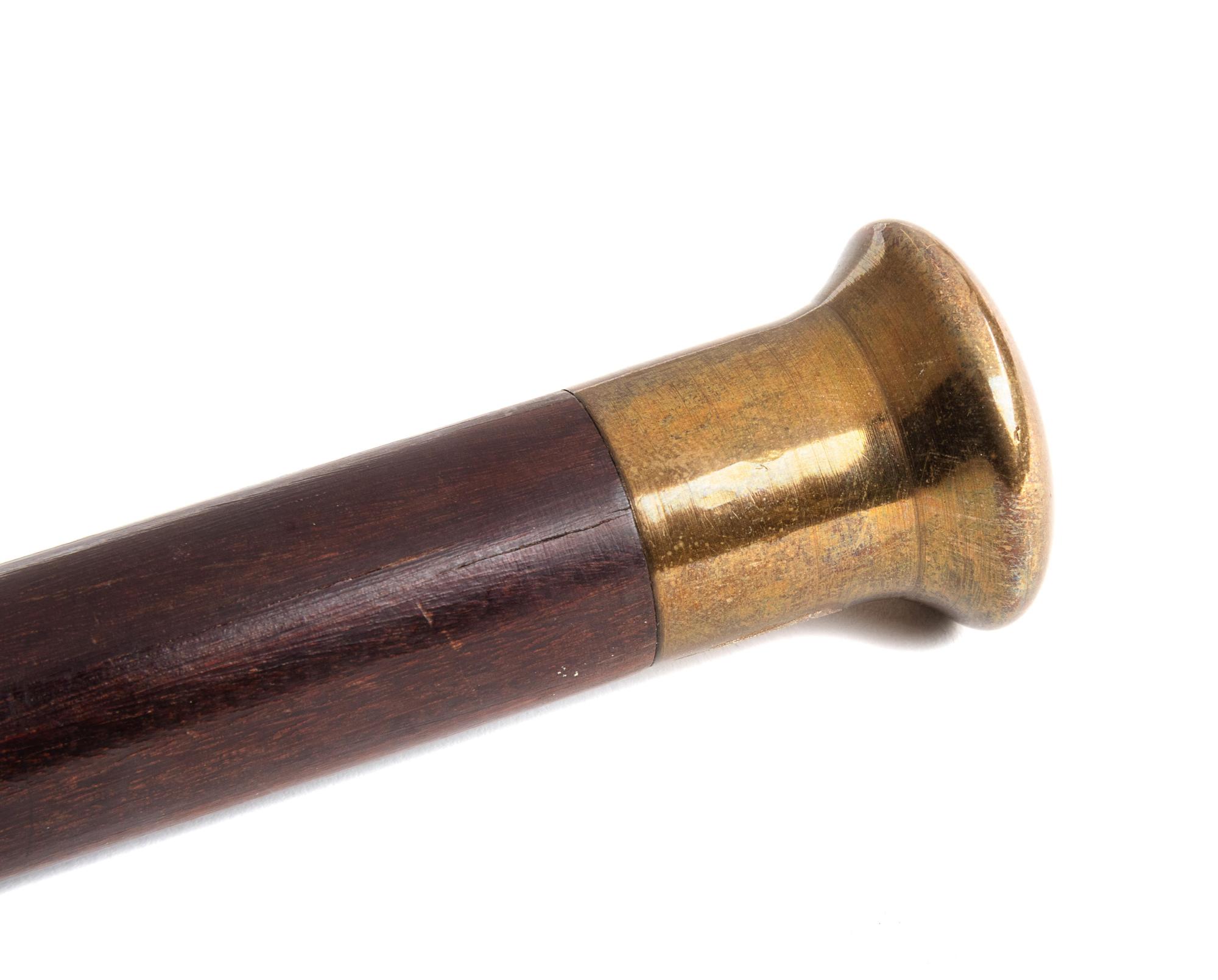 A Brass-Handled Presentation Walking Stick of American Civil War Interest