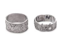 Two Chinese Silver Bracelets