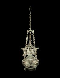 A Roman Bronze Oil Lamp
