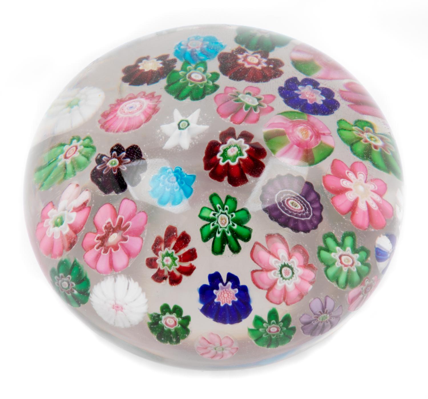 Clichy, France, 20th Century, Millefiori Paperweight