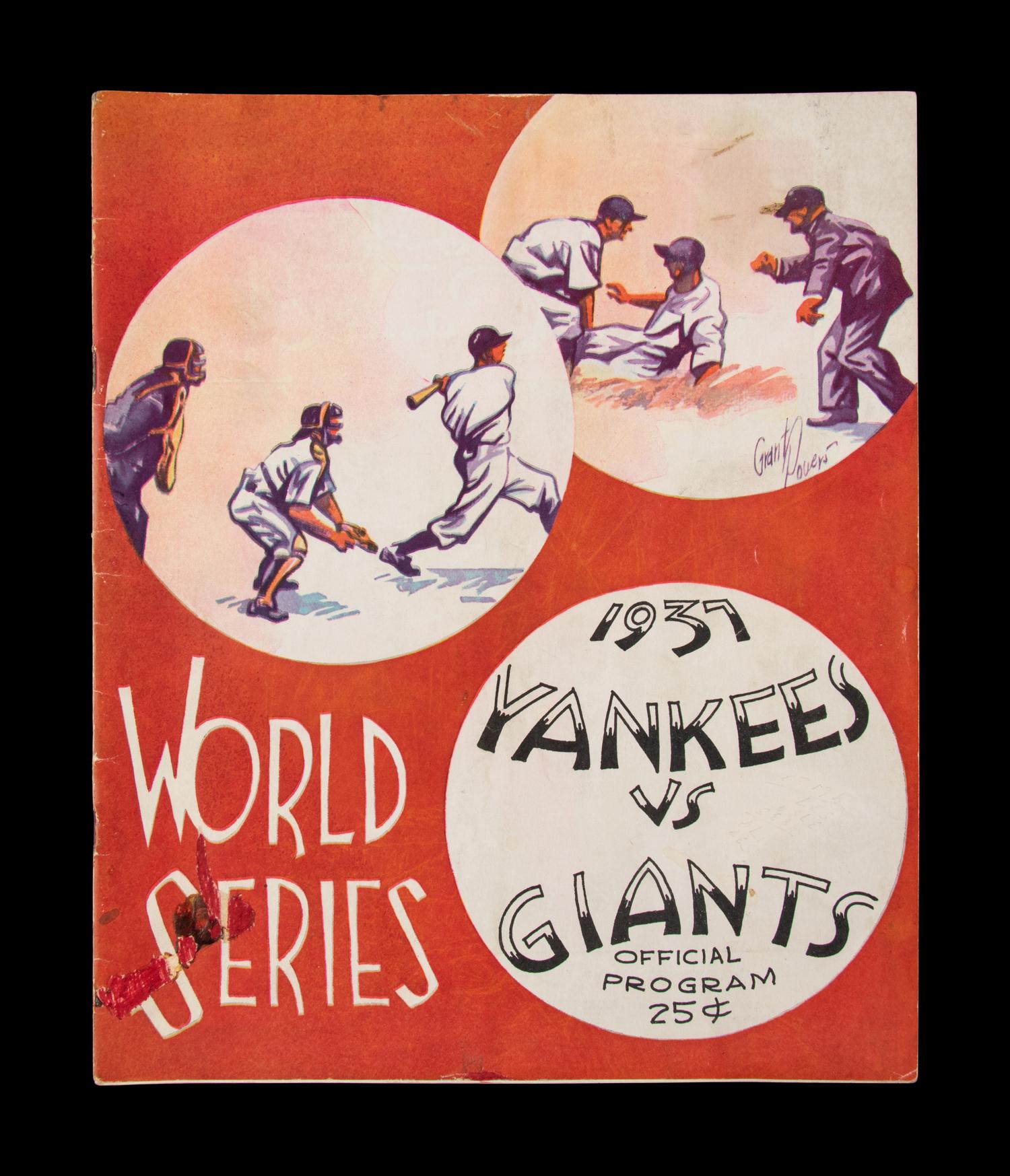 A New York Yankees vs. New York Giants 1937 World Series Program