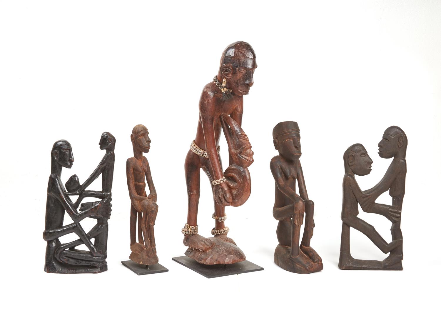 Five Asmat Wood Figures