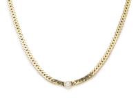 A 14 Karat Yellow Gold and Diamond Solitaire Necklace, 11.70 dwts.