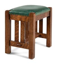 An Arts and Crafts Style Adjustable Lounge Chair and Footstool