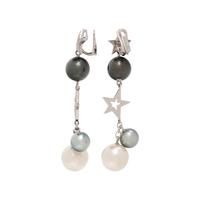CHANEL, DIAMOND AND CULTURED PEARL 'COMÈTE' CLIP EARRINGS