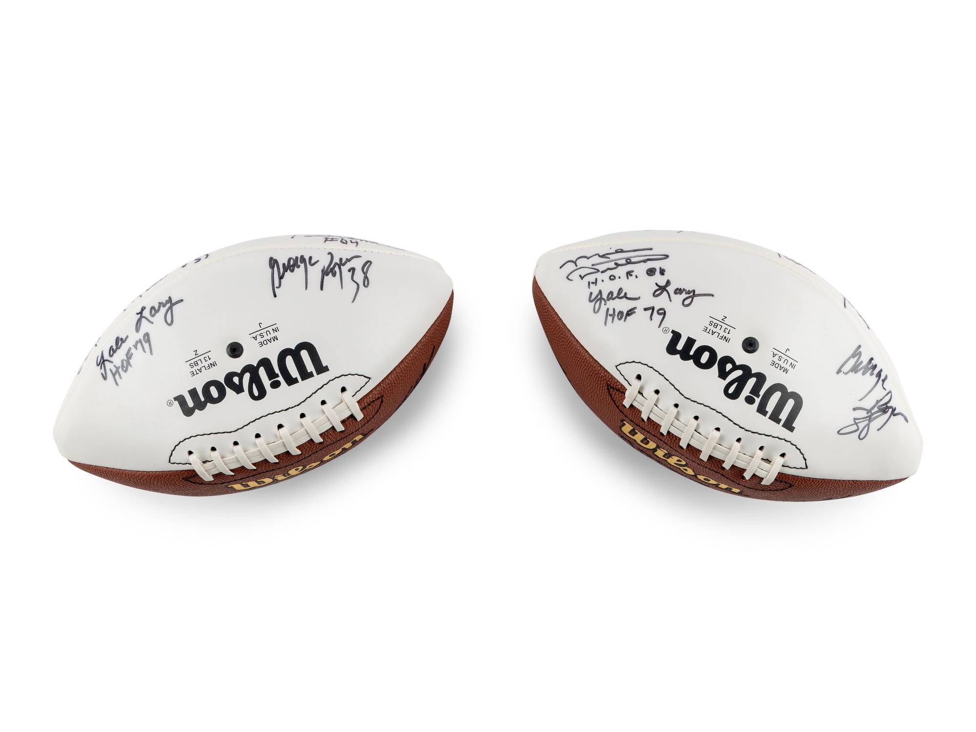 A Group of Multi Signed Paul Hornung Celebrity Golf Tournament Autograph Footballs From the Collection of Mike Ditka