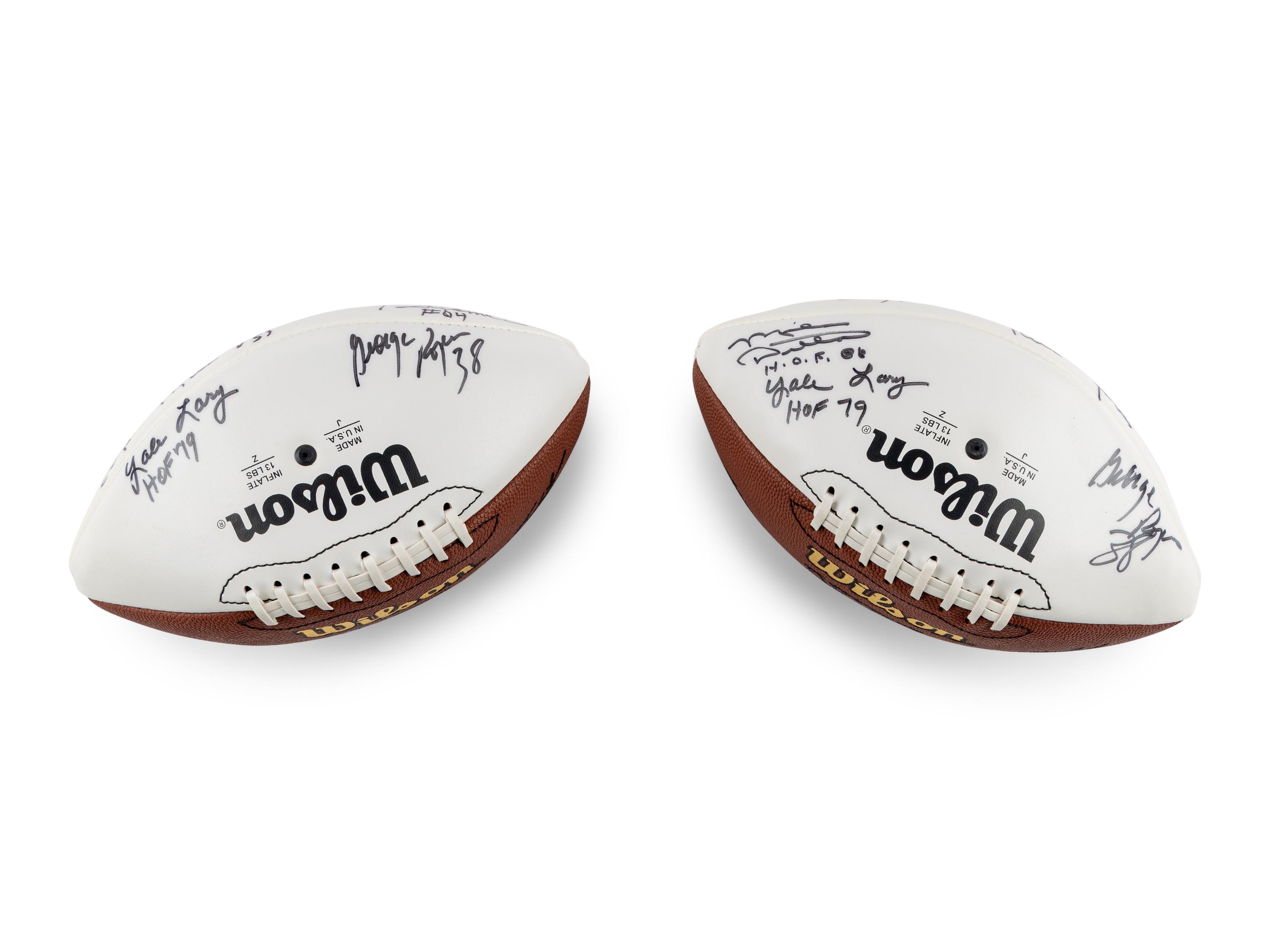 A Group of Multi Signed Paul Hornung Celebrity Golf Tournament Autograph Footballs From the Collection of Mike Ditka