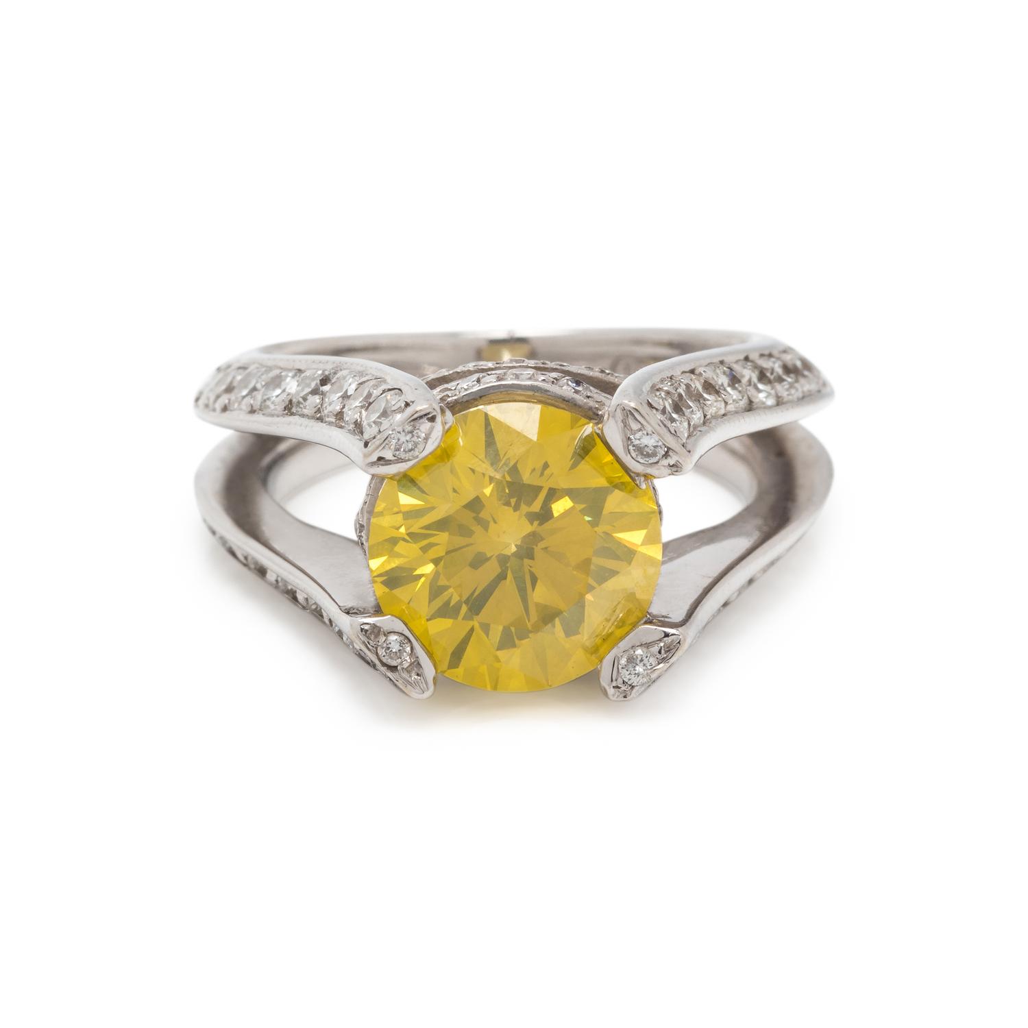 IRRADIATED DIAMOND AND DIAMOND RING