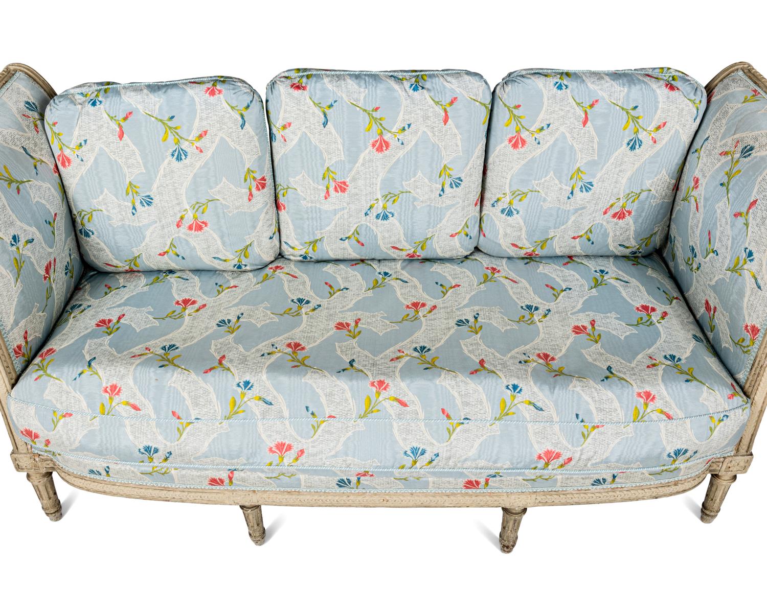 A Louis XVI Cream-Painted Lit du Jour