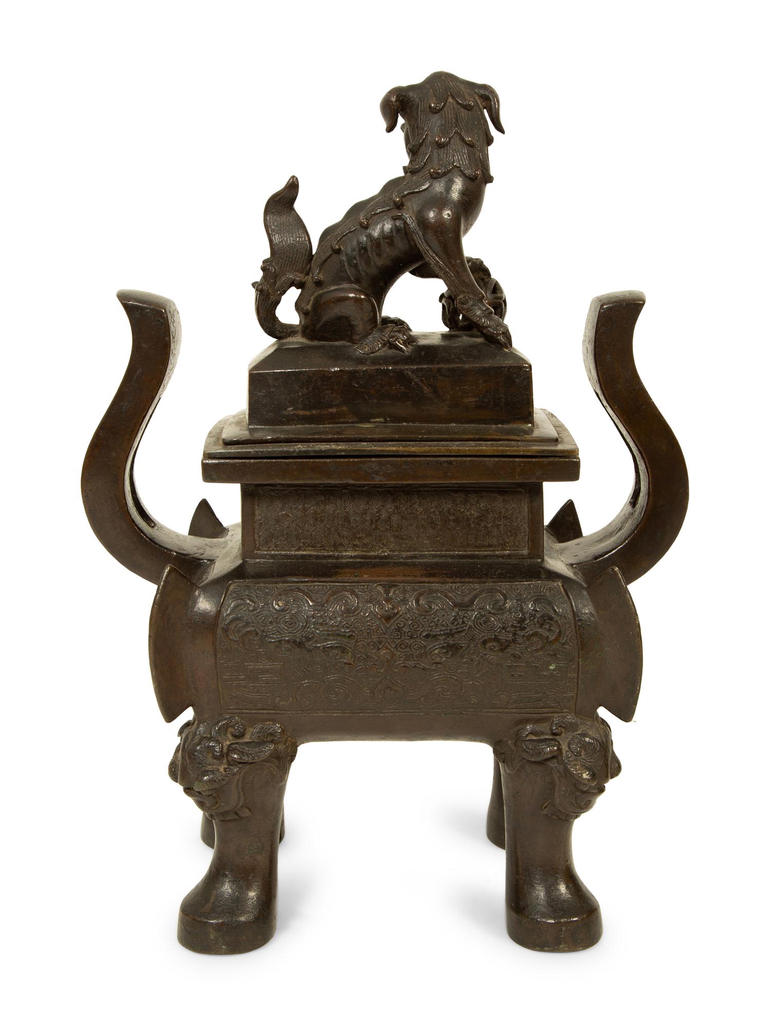 Two Chinese Bronze Articles — 19TH CENTURY
