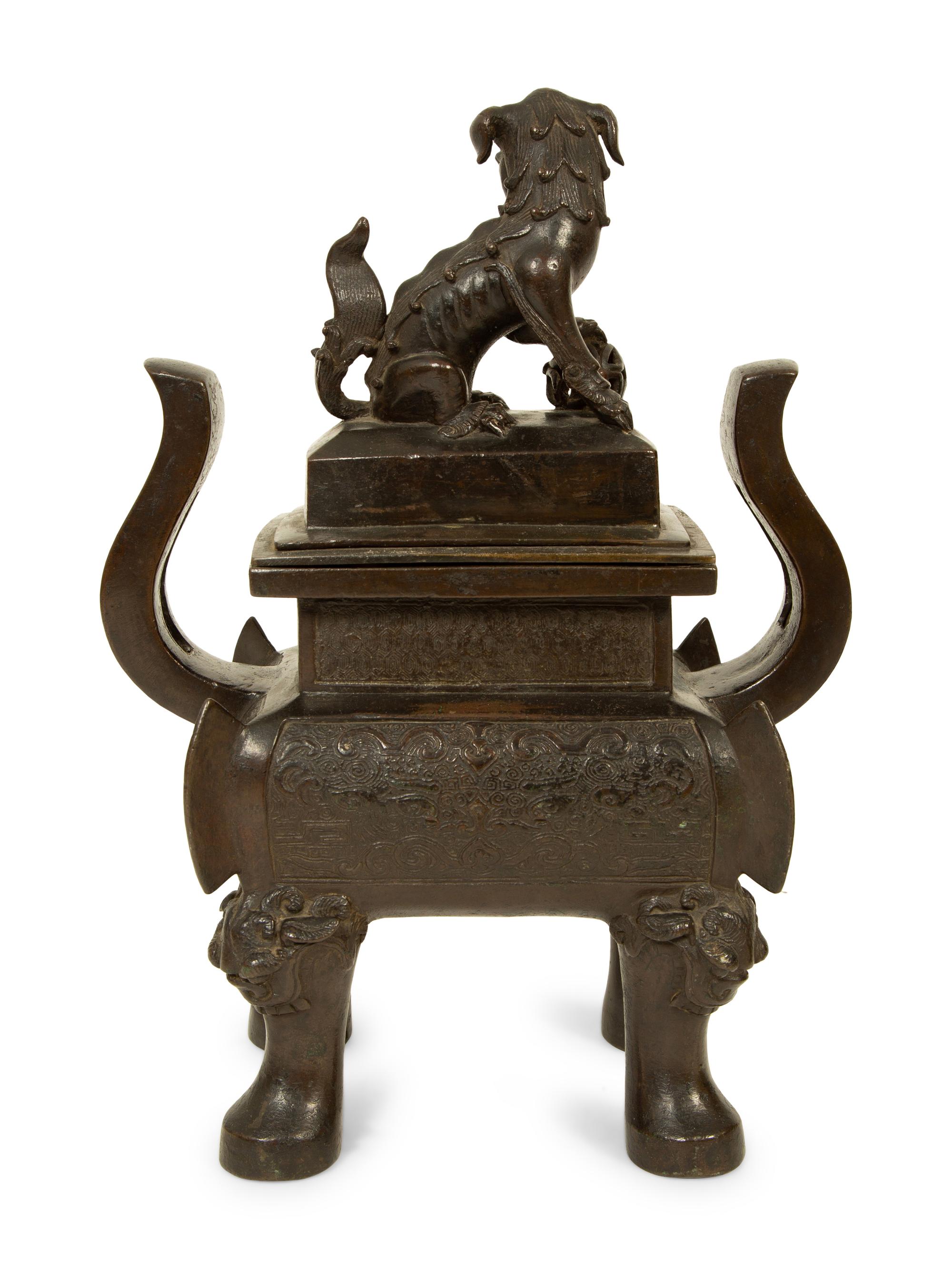 Two Chinese Bronze Articles — 19TH CENTURY