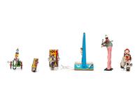 Six Tin Clown and Circus Toys