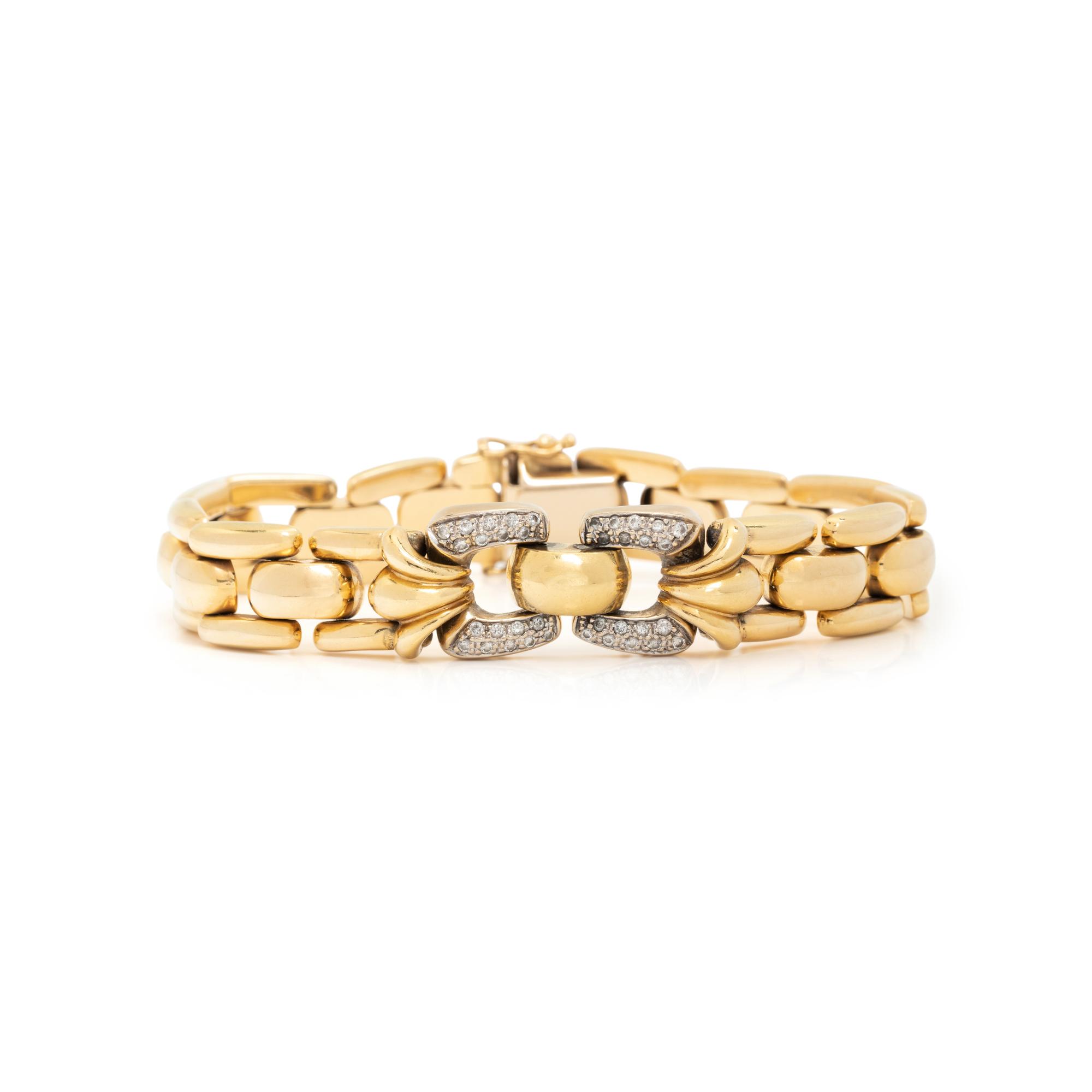 YELLOW GOLD AND DIAMOND BRACELET