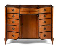 A George III Satinwood and Part-Ebonized Dressing Table