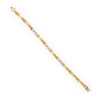 TIFFANY & CO., YELLOW GOLD AND DIAMOND BRACELET
