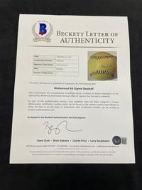 An Uncommon Muhammad Ali Signed Autograph Baseball (BAS Beckett Authentication Services Certified),