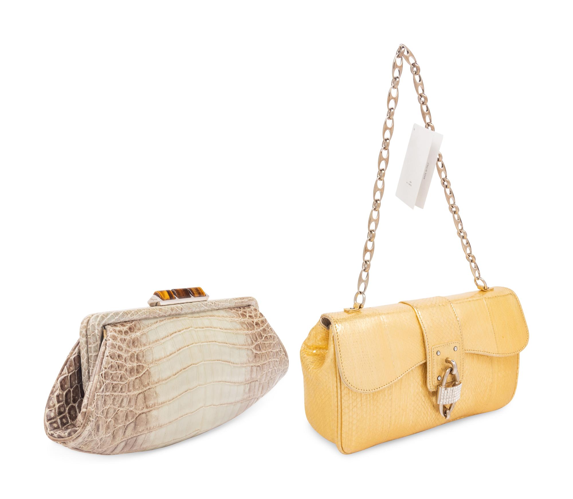 Two Ferragamo Exotic Skin Bags