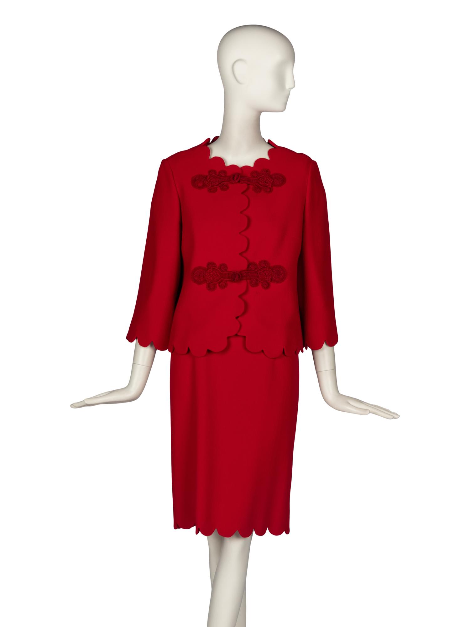 Andrew Gn Dress and Jacket With Belt