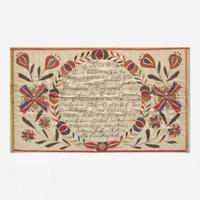 A Fraktur birth and baptism record for Friederica Vamberg Johann Conrad Gilbert (1734-1812)