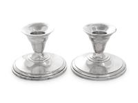 A Pair of American Silver Candlesticks — M. Fred Hirsch Co., Jersey City, NJ, First Half 20th Century