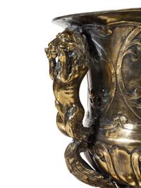 A Pair of English Gilt Bronze Jardinières