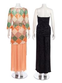 Two Mary McFadden Evening Dresses, 1980-90s