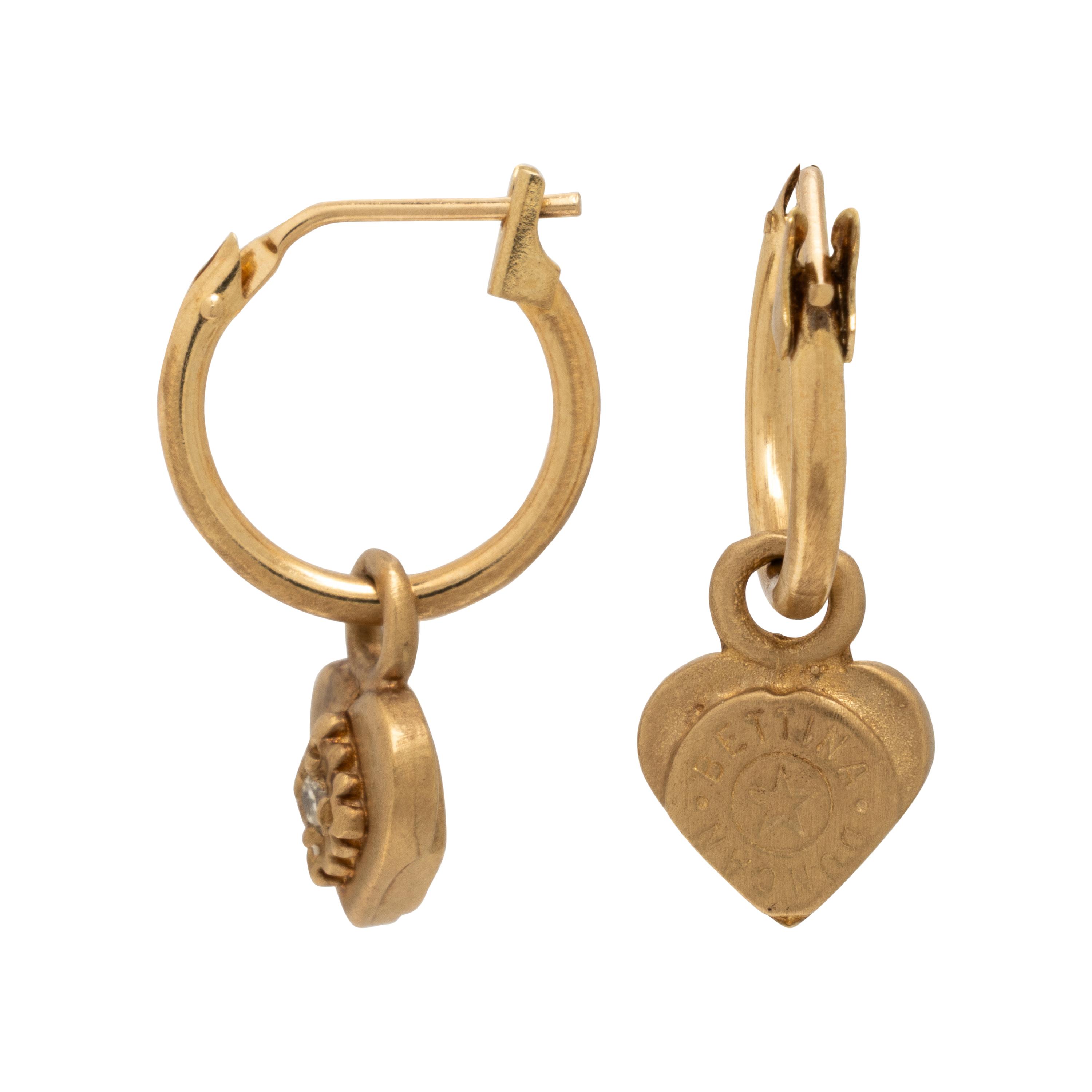 Three Pairs of Yellow Gold Earrings